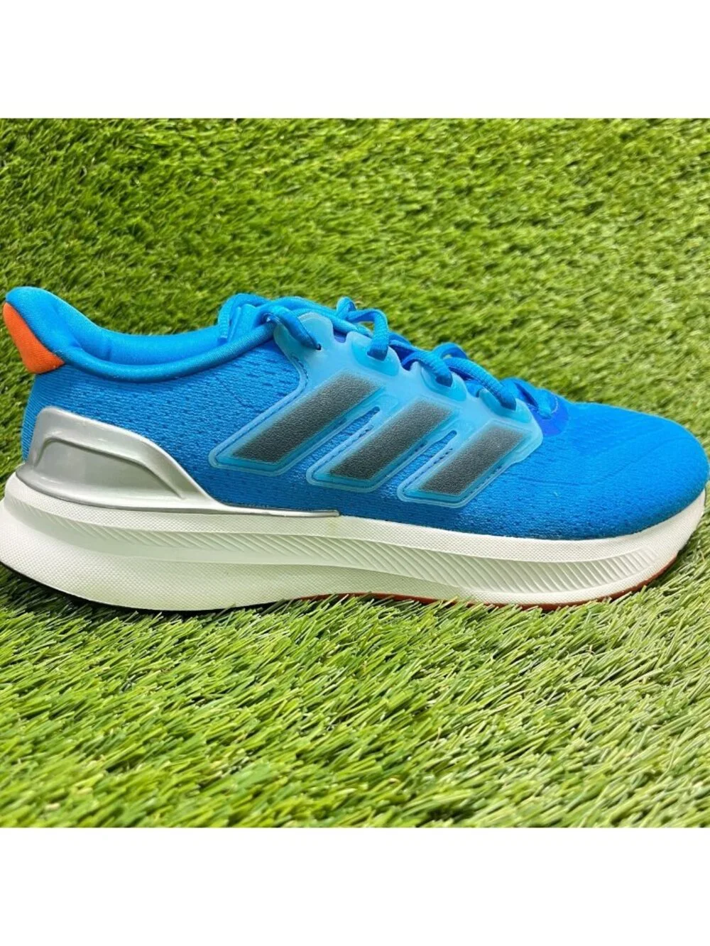 Adidas Ultrarun 5 Boys Size 7Y Blue Silver Black Athletic Running Shoes Sneakers